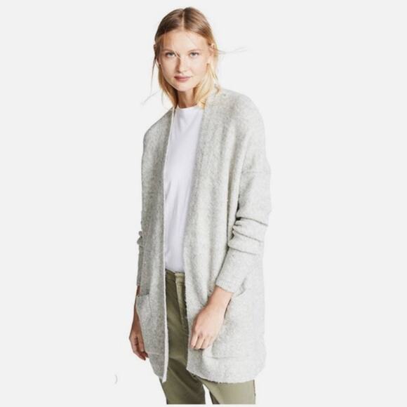 Free People Gray Phantom Cardigan Sweater Wool Blend L - Picture 1 of 9